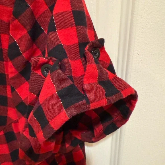 Torrid Retro Chic Red and Black Plaid Shirt - Picture 4 of 5